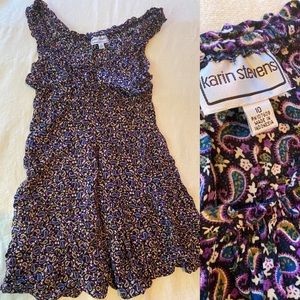 Karen Stevens purple floral dress size 10